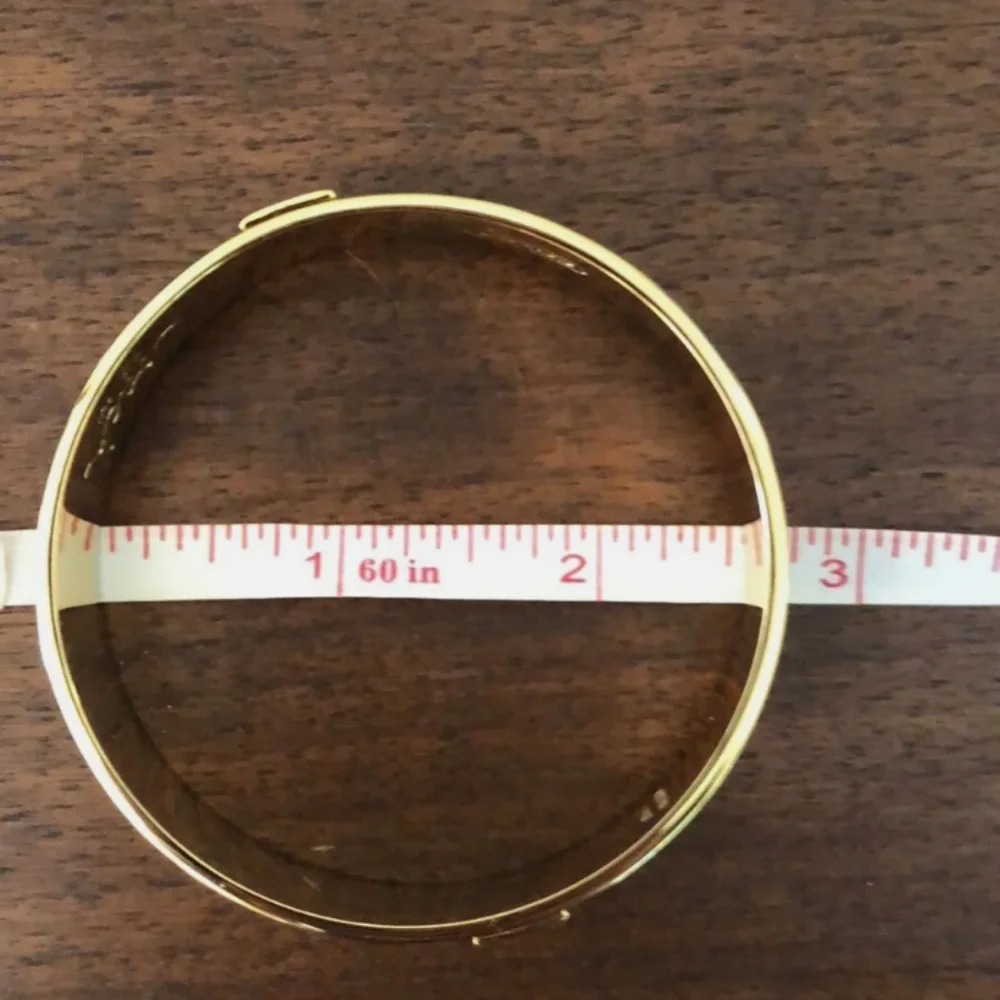 New Authentic Coach Gold C Bangle Bracelets - Picture 3 of 4